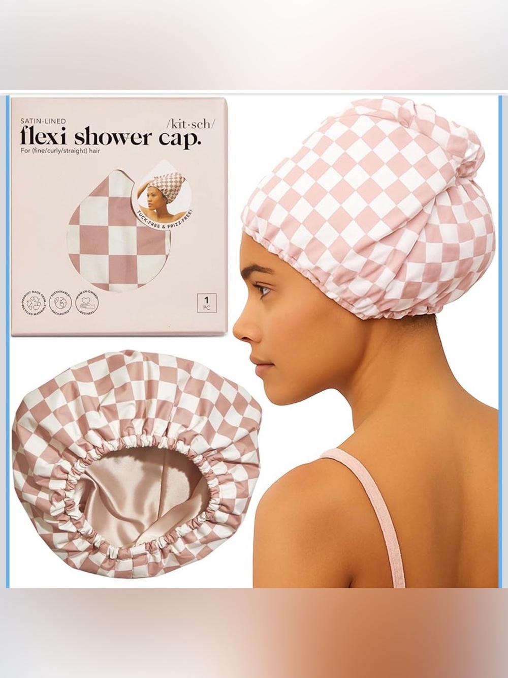 Kitsch shower cap no box but never used